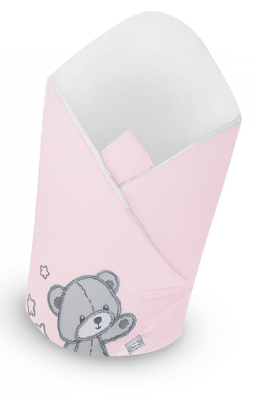 Zavinovačka pro miminko bavlna - TEDDY BEAR růžová - Belisima