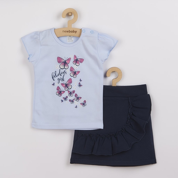Kojenecké tričko se sukýnkou New Baby Butterflies modrá Velikost
