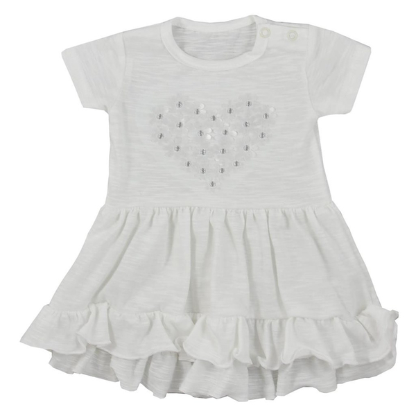 Šaty kojenecké letní krátký rukáv - EMMA bílé 