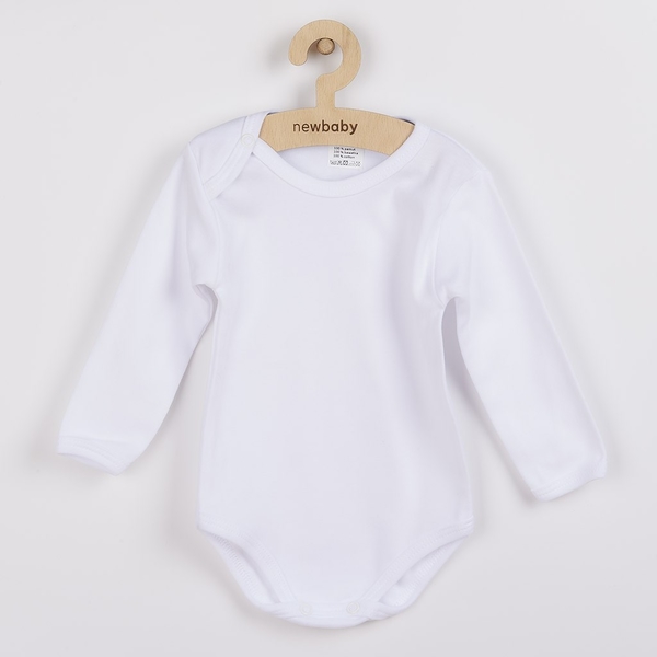 Luxusní body dlouhý rukáv New Baby - bílé Velikost 62 (3-6m)