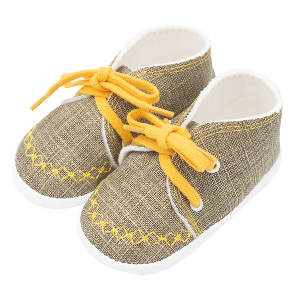 Kojenecké capáčky tenisky New Baby jeans mustard 0-3 m Velikost