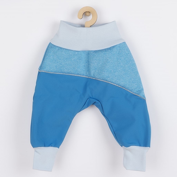 Softshellové kojenecké kalhoty New Baby modré Velikost 68 (4-6m)