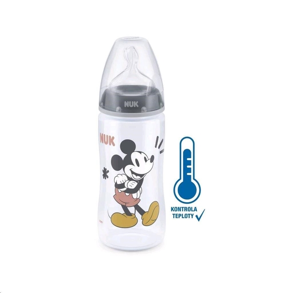 Kojenecká láhev na učení NUK Disney Mickey s kontrolou teploty 3