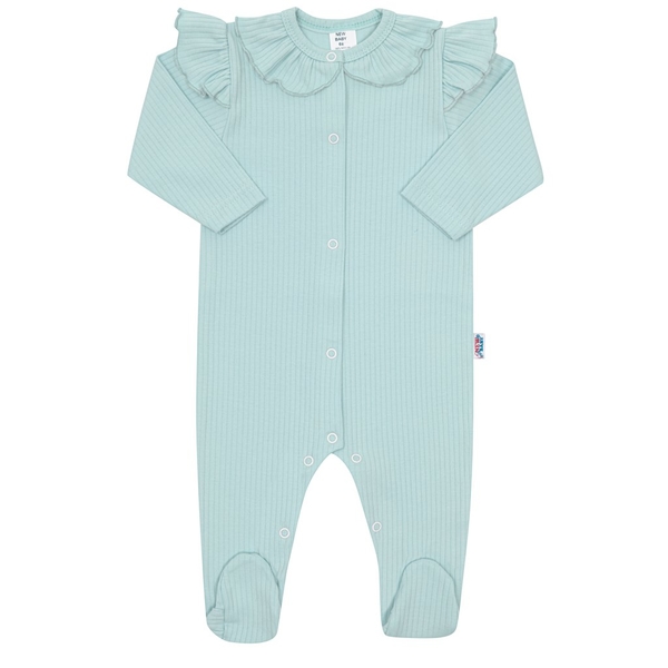Kojenecký bavlněný overal New Baby Stripes ledově modrá Velikost
