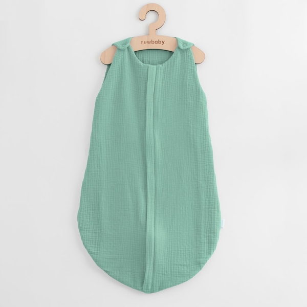 Mušelínový spací vak pro miminka New Baby zelený Velikost 0-6 m