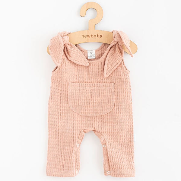 Kojenecké mušelínové lacláčky New Baby Comfort clothes růžová Ve