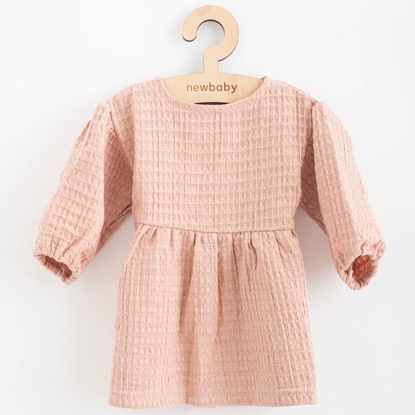 Kojenecké mušelínové šaty New Baby Comfort clothes růžová Veliko