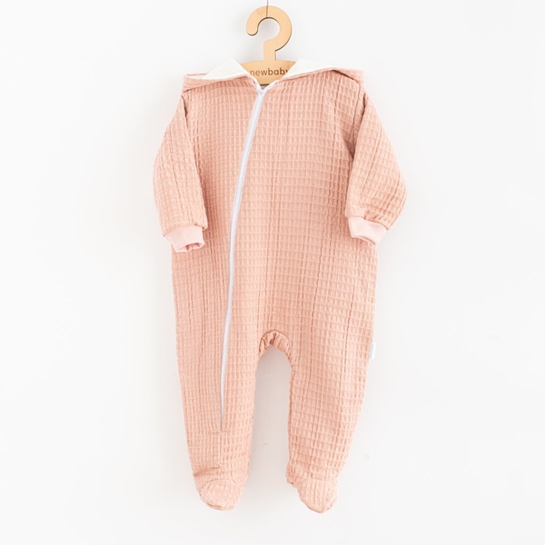 Kojenecký mušelínový overal s kapucí New Baby Comfort clothes rů