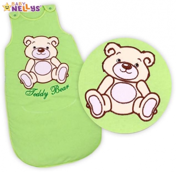 Spací vak Teddy Bear, Baby Nellys - sv. zelený vel. 2