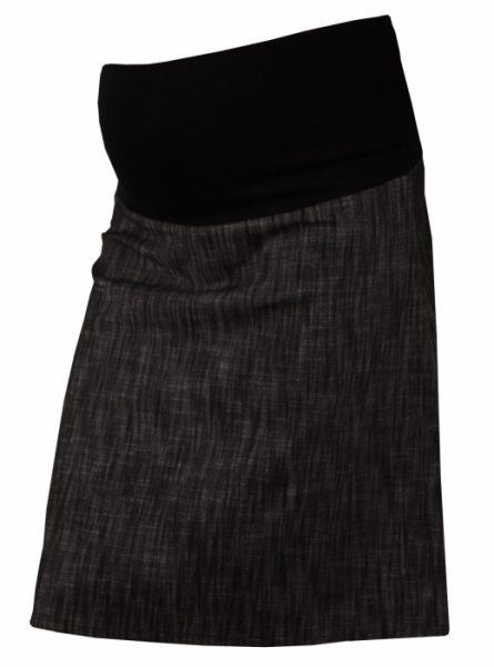 Těhotenská sukně - DENIM černá