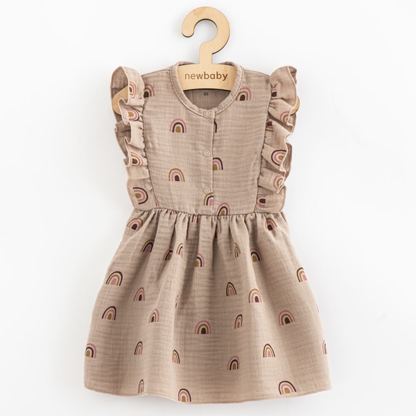 Letní kojenecké mušelínové šaty New Baby Rainbow Velikost 74 (6-