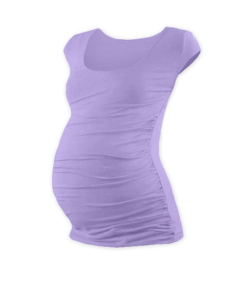 Těhotenské tričko - mini rukáv - JOHANKA - šeříkové