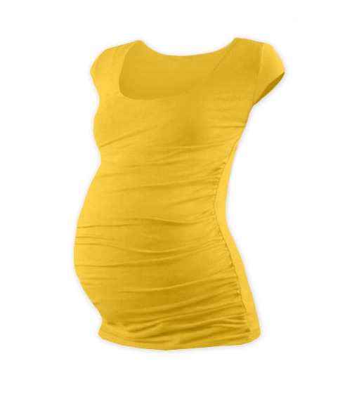 Těhotenské tričko - mini rukáv - JOHANKA -žluto-oranžové