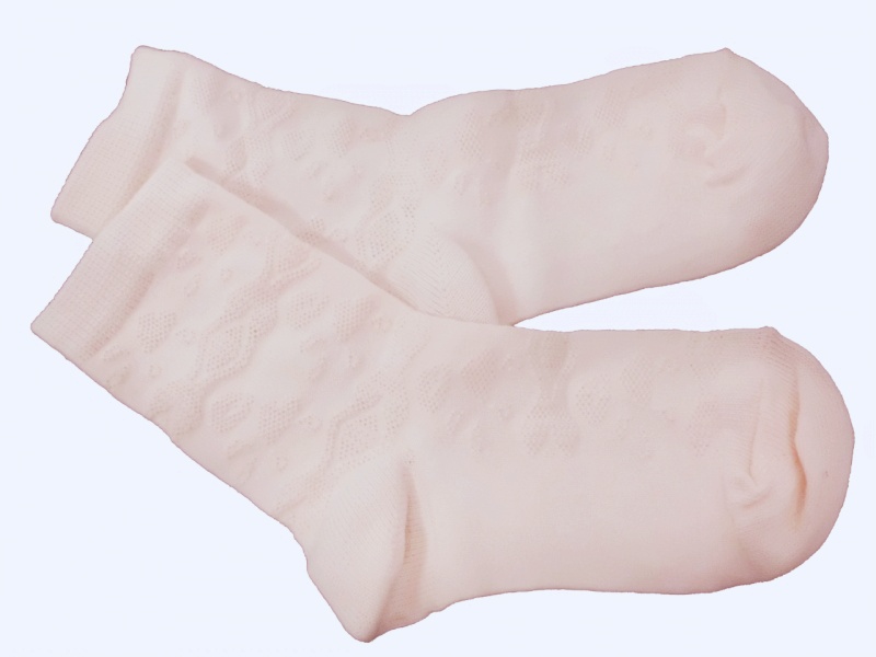 Ponožky dětské bavlna - VZOROVANÉ meruňkové - vel.17-18 (obuv 28-29) 