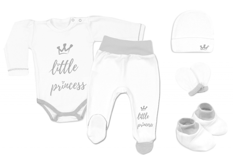5-ti dílná soupravička do porodnice Little Princess - bílá Velik