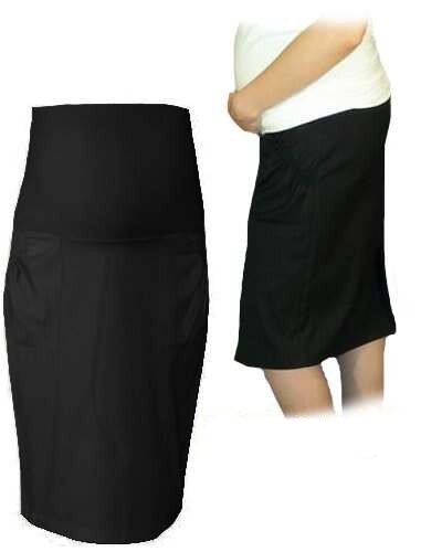 Be MaaMaa Těhotenská sportovní sukně s kapsami - černá, vel. L V