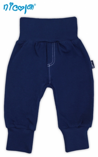Tepláčky/Kalhoty kojenecké bavlna - JEDNOBAREVNÉ tmavě modré 