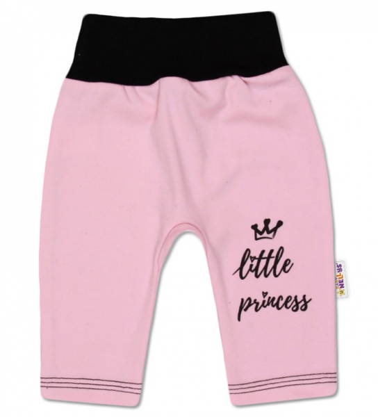 Baby Nellys Bavlněné tepláčky, růžové Little Princess Velikost k