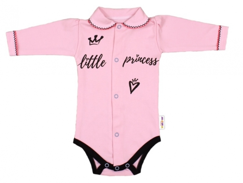Body kojenecké dlouhý rukáv - LITTLE PRINCESS růžové 
