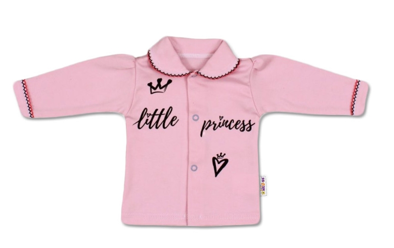 Baby Nellys Bavlněná košilka Little Princess - růžová Velikost k