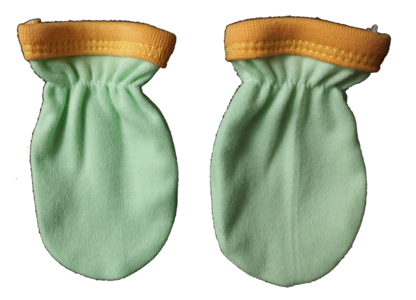 Rukavice kojenecké bavlna  - LEM zelené 