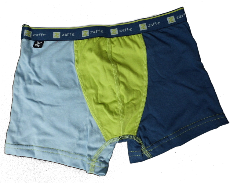 Chlapecké spodní prádlo - TRENÝRKY BOXERKY ZAFFE modro-zelené 