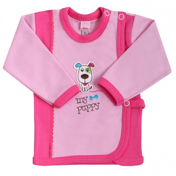 Košilka kojenecká bavlna - MY PUPPY růžová