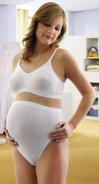 Kalhotky těhotenské - NAD BŘÍŠKO bílé 