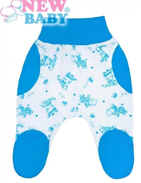 Polodupačky kojenecké bavlna - ZEBRA BABY modré 