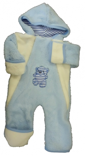 Overal kojenecký lama - MEDVÍDEK modro-smetanový 