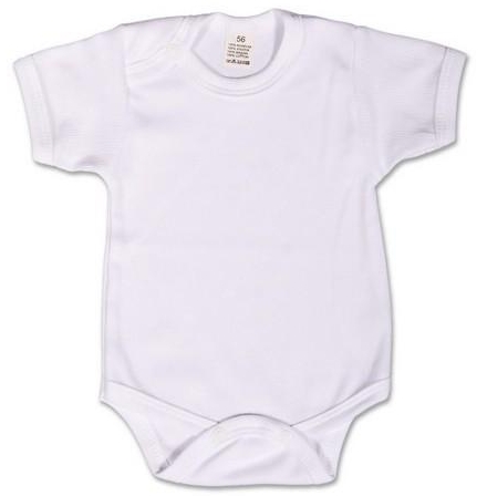 Body kojenecké krátký rukáv - CLASSIC bílé - vel.74