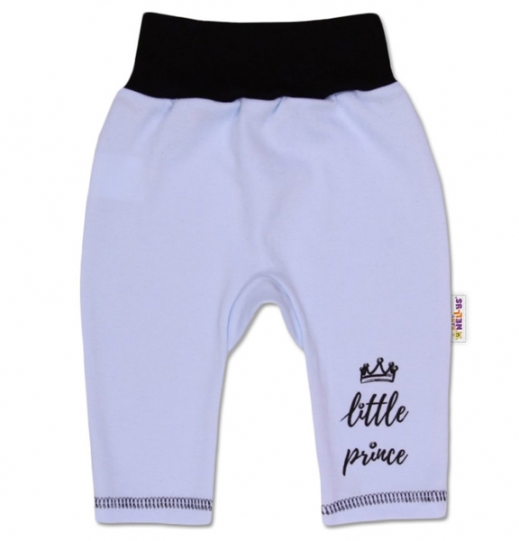 Tepláčky/Kalhoty kojenecké bavlna - LITTLE PRINCE modré - vel.62