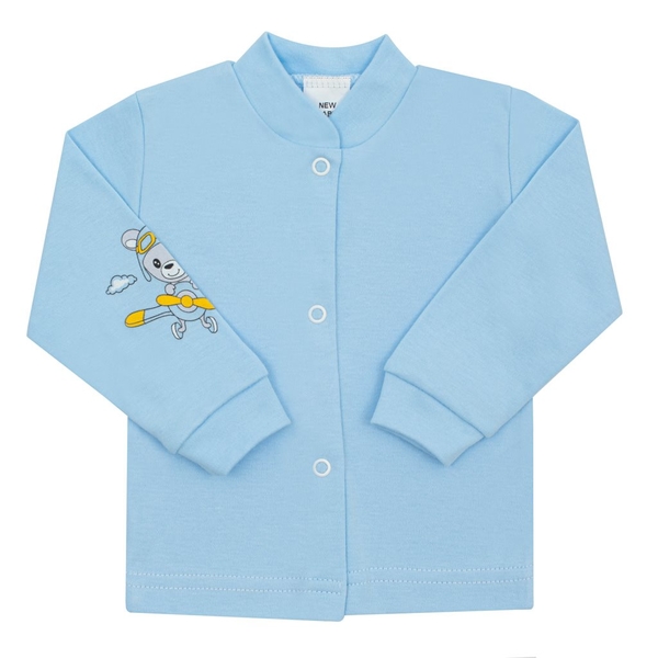 Kabátek kojenecký bavlna - TEDDY PILOT modrý 
