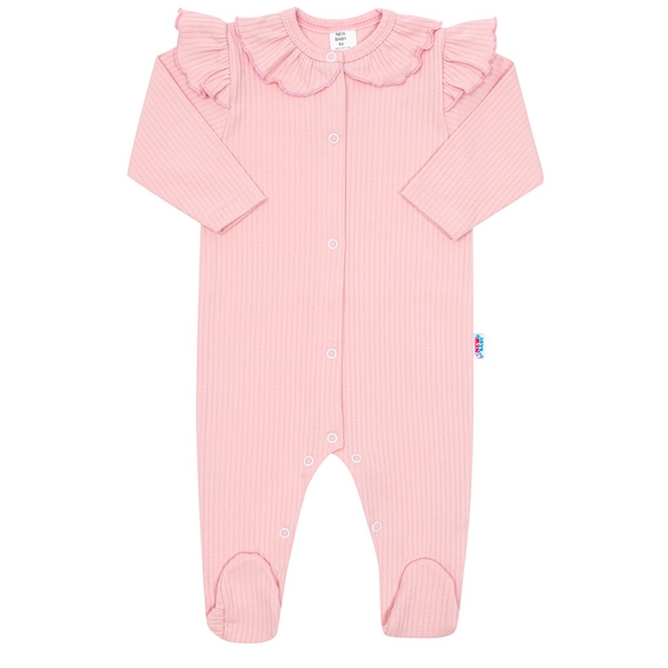Kojenecký bavlněný overal New Baby Stripes růžový Velikost 74 (6