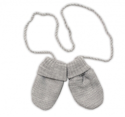 Pletená čepička s rukavicemi a šálou - STAR šedá 