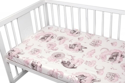6-ti dílná výhod. sada s dárkem pro miminko Baby Nellys, 135x100 Zvířátka na mráčku,růžová