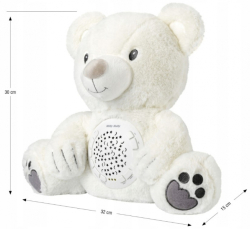 Plyšový Medvídek s projektorem, bílá